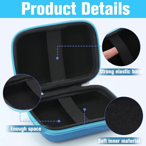 Sanwuta 4 Pcs Travel Card Games Case, Playing Card Case, Eva, Black, Blue - color: Blue
