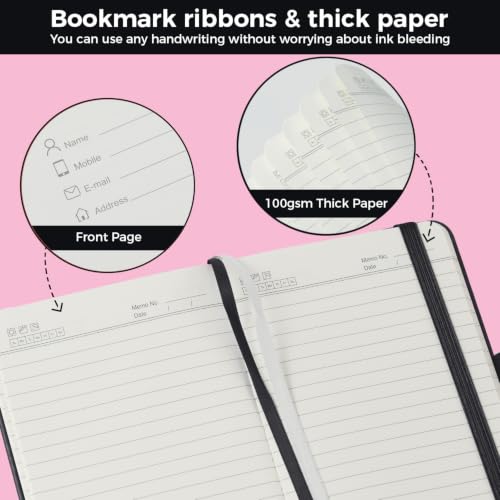 Small Journal Notebook Pocket Notebook, 3.7" x 5.7", A6, Black, 3 Pack - color: 3 Black Tree, size: A6