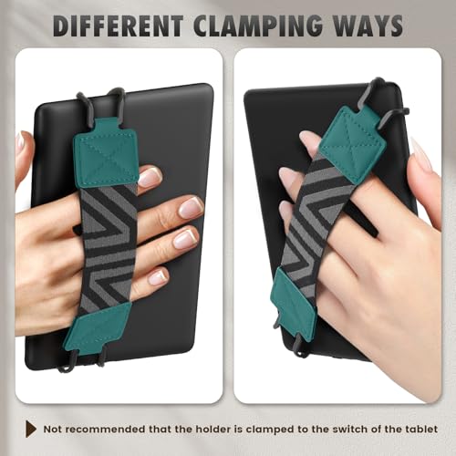MoKo Security Hand-Strap for 6-8" Kindle eReaders Fire Tablets, Jade Green - color: Jade Green, style: Patterned Strap