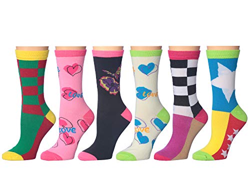 Frenchic 12/24/48 Pairs Pack Women's Colorful Patterned Cute Funny Casual Fashion Crew Socks - color: Love