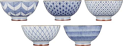 Saikai Pottery 19541 Arita Ware Kiyohide Kiln Rice Bowl, 5 Patterns, Old Dyed Picture Change, Made in Japan