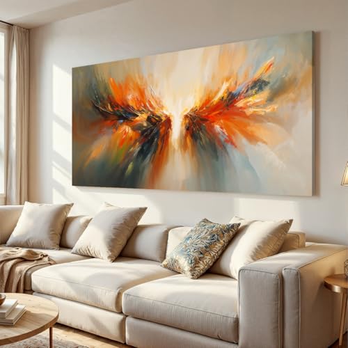 Modern Abstract Wings Canvas Wall Art Decor For Living Room 24"X 48" - color: LAI-11D, size: 48"L x 24"W