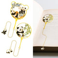 Panda Metal Bookmarks with Tassels, 2-Piece Set for Book Lovers