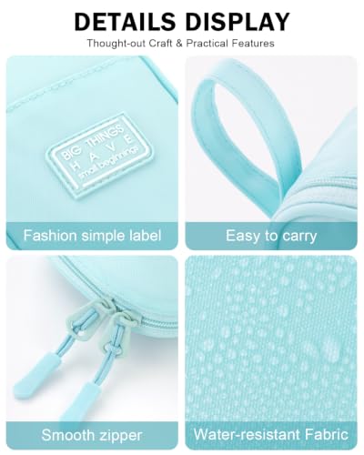 CICIMELON Durable Pencil Case Big Storage Pen Pouch Bag for School Supplies Office College Teen Adults, Light Blue - color: Light Blue