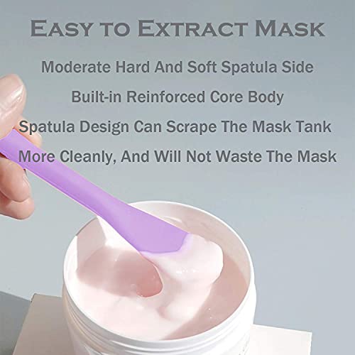 RamPula Silicone Facial Mask Applicator Face Masks Skincare Brush Facial Scrubber Double-Head Lotion Spatula Scoop for Makeup,Foundation,Cream,Lotion,Moisturizer,Gel,Peel,Mud Masks (Purple+Gray) - color: Purple and Grey