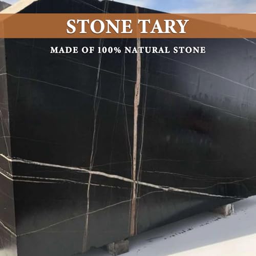 Koville Black Marble Vanity Tray for Bathroom Countertop, 10"x5" Natural Marble Catchall Tray Perfume Trays for Dresser, Stone Jewelry Dish Candle Holder for Home Decor, Stone Oval Trays - color: Noiraziza Black