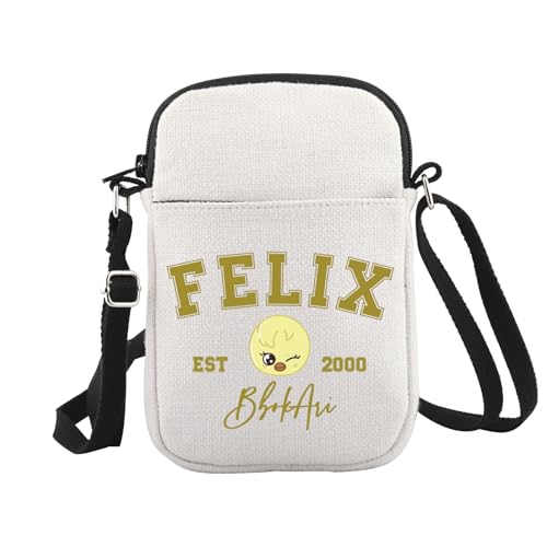 WCGXKO Korean Pop Gift Korean Group Merch Boys Group Est 1999 Dwaekki Crossbody Bag for Pop Music Lover - color: 2000bbokari Cr
