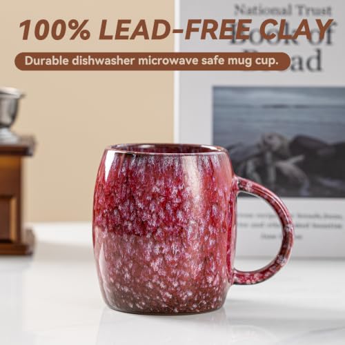 Sakura Snow Ceramic Mug, 14oz Reactive Glaze Coffee Mug, Birthday Gift - color: 14OZ - Sakura Snow · JOY