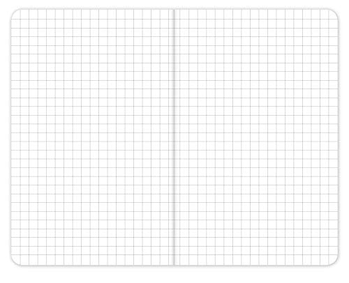 Elan Publishing Company Field Notebook/Pocket Journal - 3.5"x5.5" - Combination of Kraft, Black, Orange, Yellow - Graph Memo Book - Pack of 5