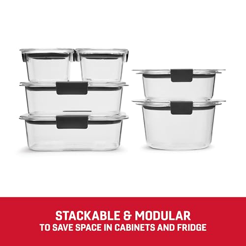 Rubbermaid Brilliance® Round and Rectangular Leak Proof Food Storage Containers, 12 Piece Set - size: 12-Piece