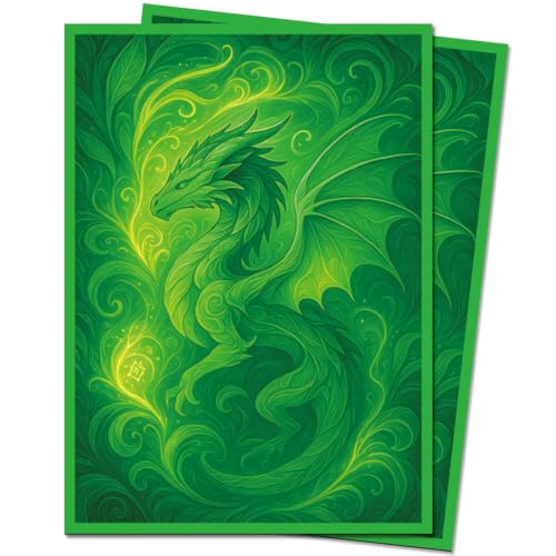 100 PCS TCG/MTG Card Sleeves, Matte Back Anti-Slip & Easy Shuffling Applicable to OCG CCG DTCG PTCG, 2.6 x 3.6 in Standard Size Cards (Forest Warden) - color: Forest Warden