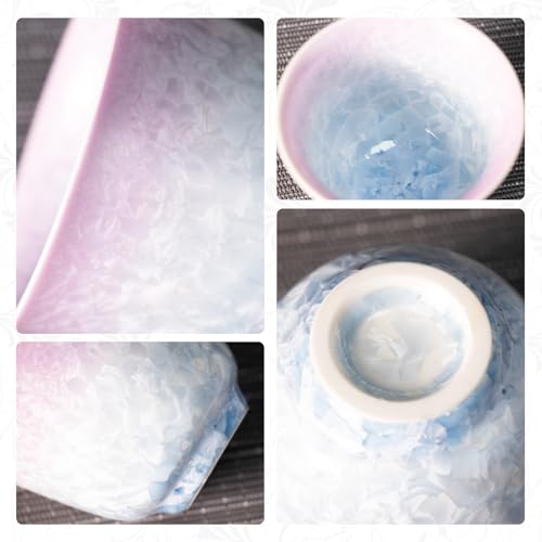 KAMMAK Japanese Tea Cups, 3.4 Oz Small Handmade Ceramic Teacups, Set of 2 - style: GN03