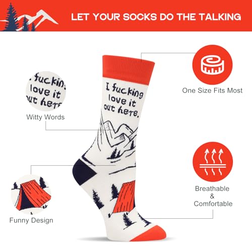 Funny Socks for Women and Teenage Girls, Cute Crazy Unique Novelty Gifts - color: R-snowmountain-a