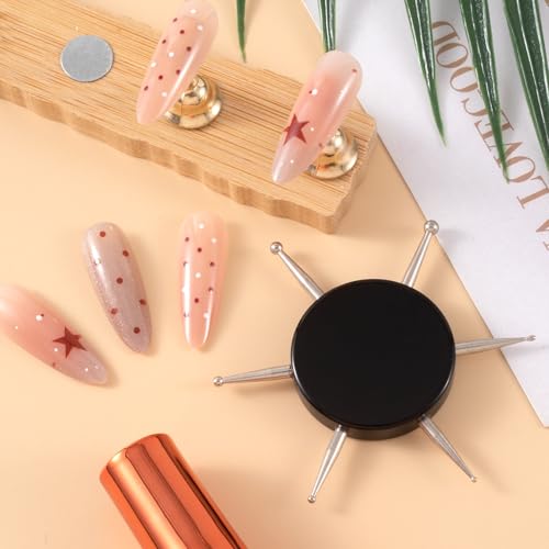 Nail Dotting Tool, 6-in-1 Metal Dotting Tool Nail Art, Black - color: Black, 1pcs, 6-in-1
