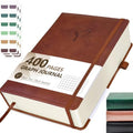 Hoci Poci 400 Pages Graph Journal Notebook, 5.8" x 8.4",100gsm, Brown - color: Brown, size: Squared-400 Pages (5.7"×8.3")