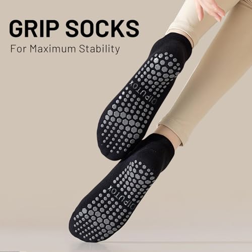 7 Pairs Pilates Socks with grips for Women- Non Slip, Ankle Yoga Socks for Yoga, Pilates, Ballet & Barre - color: Multicolor-07