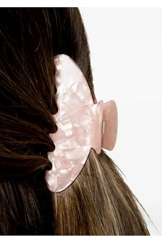 Luxury Sage Blush Hair Claw Clip, Premium Acetate, Strong Hold 4" - color: Blush Pink