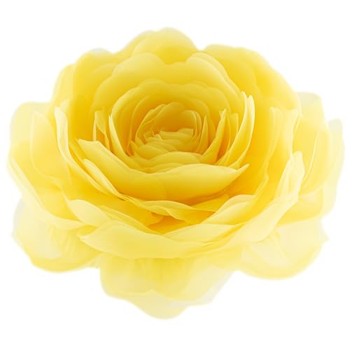 JWH Stereo Flower Throw Pillow Covers Aesthetic Decorative Floral Accent Pillow Cases Round Cushion Handmade Pillowcase for Bedroom Bed Couch Chair Car 12 Inch Bright Yellow - color: Yellow, size: 12" x 12" (Pack of 1)