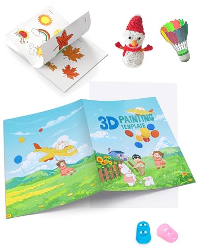 3D Pen Painting Drawing Book, 40 Pattern Thick Paper Templates - color: Happy Time