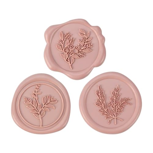 60 Pcs Wax Seal Stickers Set (3 Designs in 1 Pack) - Adhesive Backed Elegant Floral Designs for Wedding Invitation Envelope Seal Stickers Gift Wrapping (Dusty Pink) - color: Dusty Pink