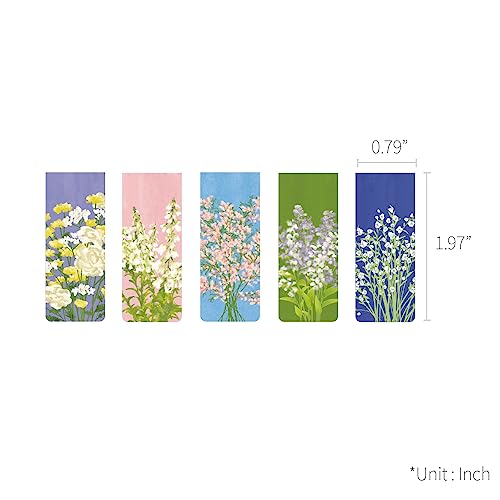 Monolike Magnetic Bookmarks Olivia's Flowers Ver.4, Set of 5 - color: Olivia's Flowers Ver.4