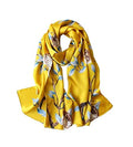ANDANTINO 100% Silk Long Scarf-Women Large Oblong Shawls with Gift Packed - color: Illuminating Yellow