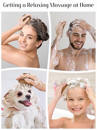 HEETA Scalp Massager Hair Growth Scrubber for Dandruff Removal Hair Care - color: Brown