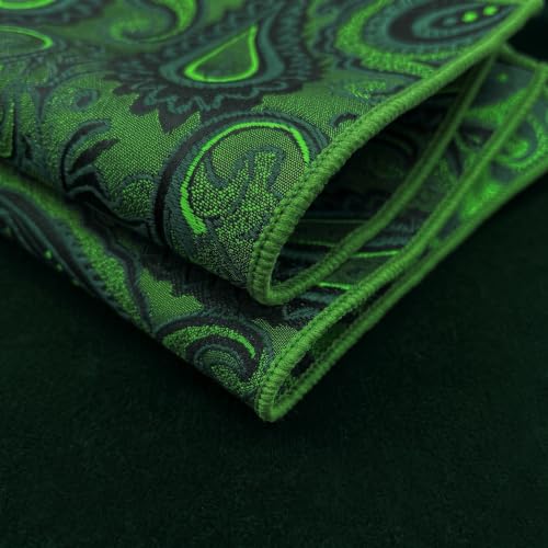 S&W SHLAX&WING Mens Pocket Square Paisley Multicolor Large for Business Wedding - color: Ph30