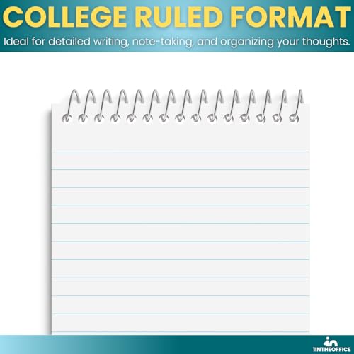 1InTheOffice Wirebound Memo Pads, 4" x 6", College, Assorted, 50 Sheets/Pad, (15 Pads) (Pack of 2) - size: 15 Pads (Pack of 2)