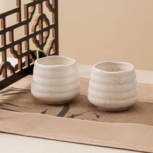Ceramic Tea Cup Set, 5OZ Espresso Cups, Speckle, Set of 4 - color: Speckle