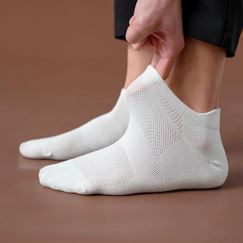 ACCFOD Womens Ankle Socks Athletic Running Low Cut Socks With Tab 6 Pairs - color: Neutral Color, size: 6-9