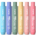 Nicpro 6 Pack Rotary Retractable Erasers, Soft TPE Twist Eraser-Rainbow - color: Rainbow