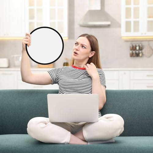 Gejoy Foldable Flying Disc Handheld Fan with Bag - color: Black and White
