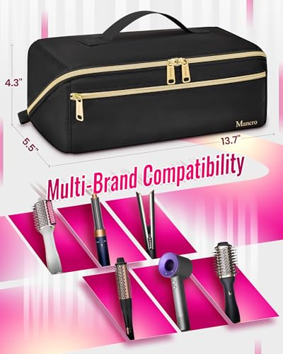 Mancro Hair Tools Travel Bag Compatible with Shark Flexstyle - color: Black, size: Standard