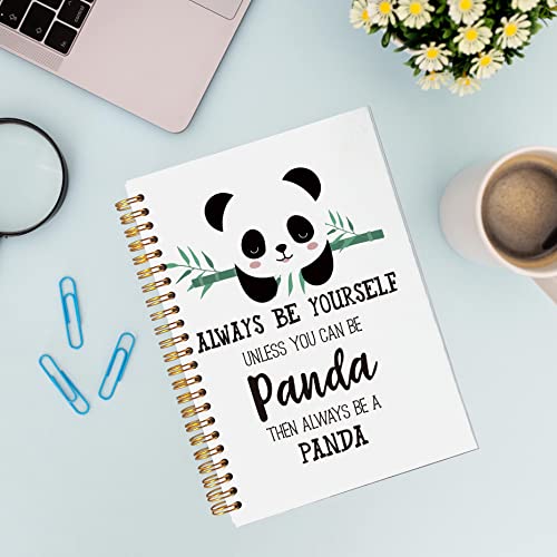 VNWEK CutePanda gifts For Women Girls Always Be Yourself Unless You Can Be a Spiral Notebook Journal 5.5 x 8.3 inches,Panda Lover Gifts Themed Lined Hardcover Spiral Notebook - color: ice
