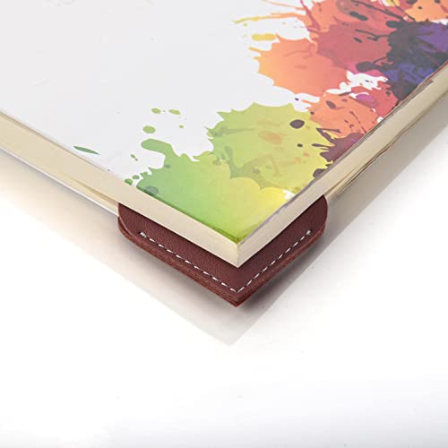 6Pcs Leather Heart Bookmarks, Wayzton Cute Book Marks Gifts for Book Lovers - color: Love