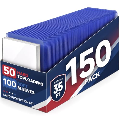 150 Card Protectors, 3"x4" Hard Toploaders & Soft Sleeves for Sports Cards