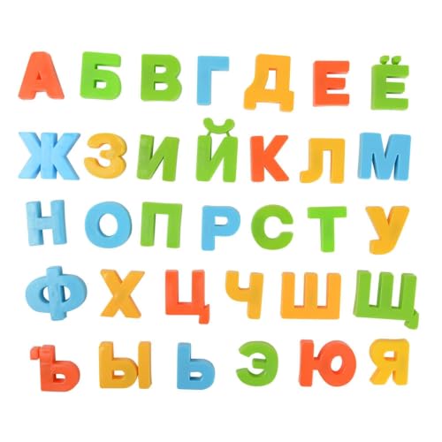 BOHS Magnetic Letters for Fridge, 33-Piece Russian Alphabet for Kids