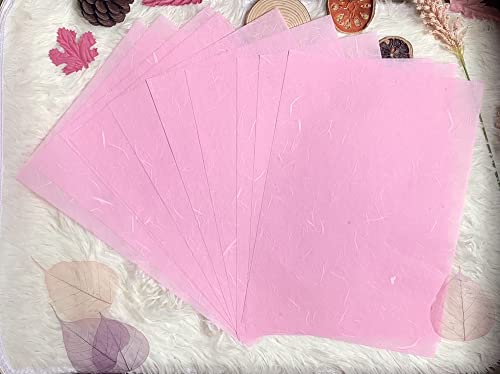 A4 Mulberry Paper 50 Sheets, Natural Fiber Mulberry Paper for Card Making, Watercolor, Calligraphy, Origami, Scrapbooking, Bookbinding & DIY Crafts (Wedding Tone, A4) - color: Wedding Tone, size: A4