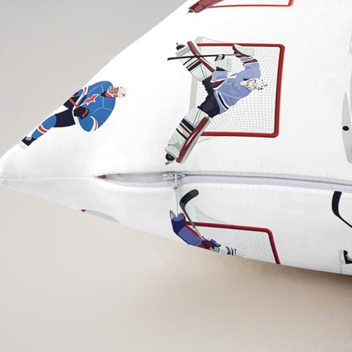 Feelyou Ice Hockey Throw Pillow Cover 1 Piece 20"x20" - color: Multi 01, size: 20" x 20" (Pack of 1)