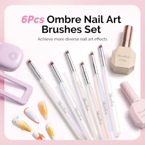MelodySusie 6Pcs Ombre Nail Brushes - size: 6 PCS Ombre