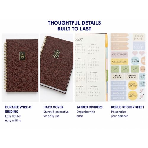 WORLD TRAVELER Academic Planner School Organizer Jul 2026-Dec 2027, 7"x9" - color: Cheetah