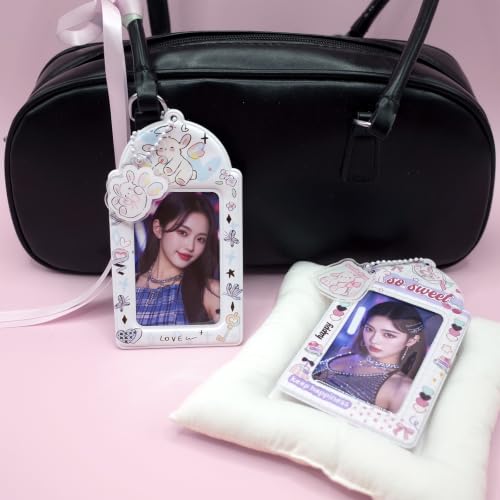 2 Pack K-pop Photocard Holder Keychain, Photo Card Holder with Cute Lamb - style: Lamb