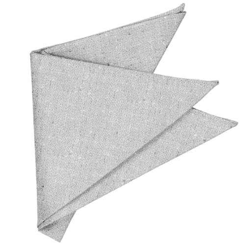 tiemart Regent Morris Neckwear Silk/Linen Pocket Square - color: Gray Curator
