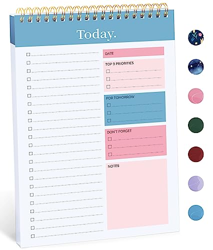 Taja To Do List Notepad, Undated Daily Planner for Work and Goal Setting - color: c-Early Dawn, size: 1 Pack