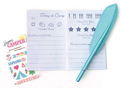 Playhouse 28-piece Happy Camper Girls Stationery Set with Tote and Pen