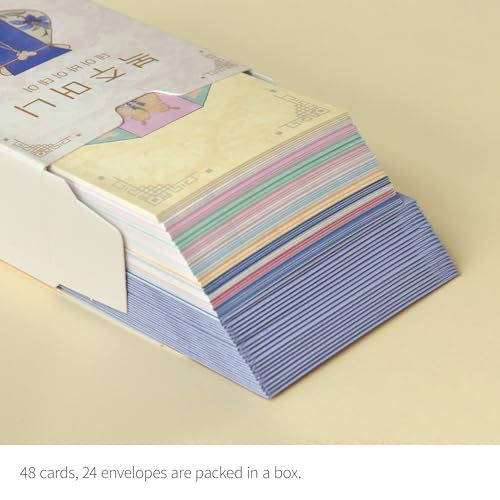 Monolike Day by Day Card, 103 Lucky Pouch - Mix 48 Mini Single cards, 24 envelopes Package - color: 103 Lucky Pouch
