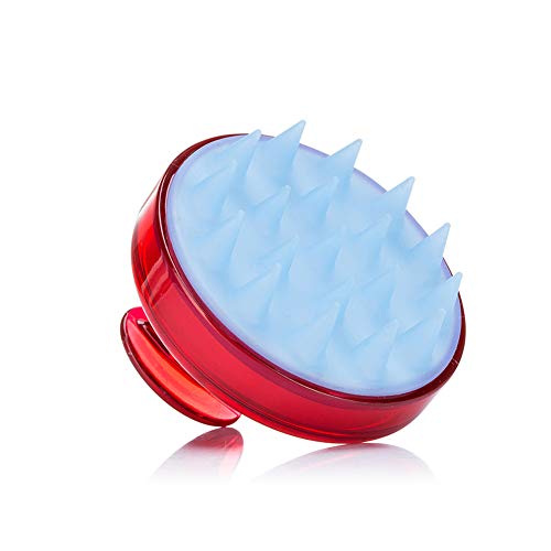 INVODA Scalp Massager Shampoo Brush Soft Silicone Bristles for Dandruff Removal & Hair Growth, Waterproof Wet/Dry Use, Men, Women & Pets - color: Blue