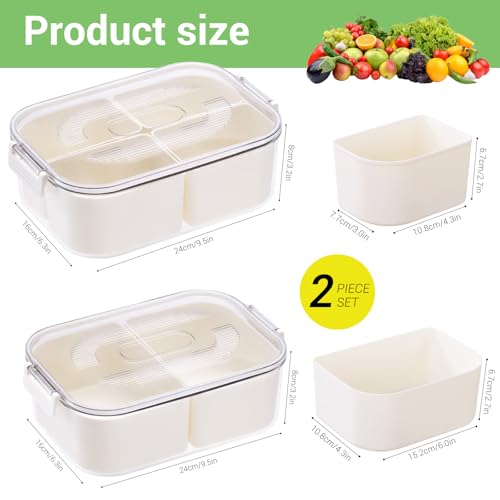 LUXEAR Small Snack Box Container 2 Pack, Dishwasher Safe&Freezer Safe - size: Small 2 Pack