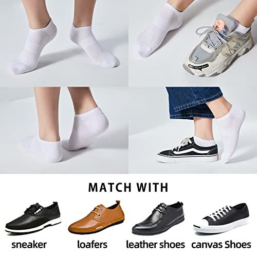 ATBITER 12 Pairs Ankle Socks Womens/Men Thin Low Cut No Show Athletic Socks - color: 12 Pairs White, size: Medium